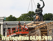 Fotos Aufbauzeit Oktoberfest München 2015 Wiesnaufbau Fotos und Video vom 04.08.2015 (©Foto: Marikka-Laila Maisel)